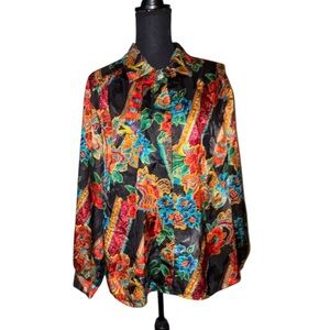 Notations Vintage Multicolor Patterned/ Paisley Blouse